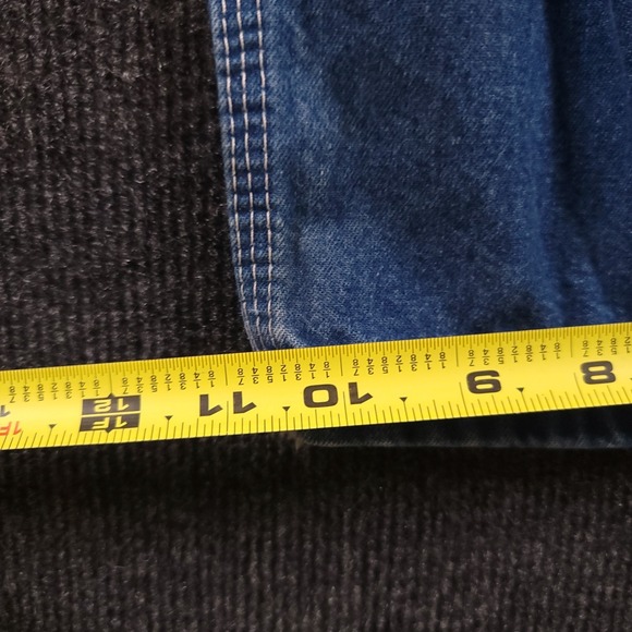 Dickies Bib‎ Overalls Mens 46x32 Blue Workwear Wide Leg Carpenter Utility Cargo - Picture 6 of 14